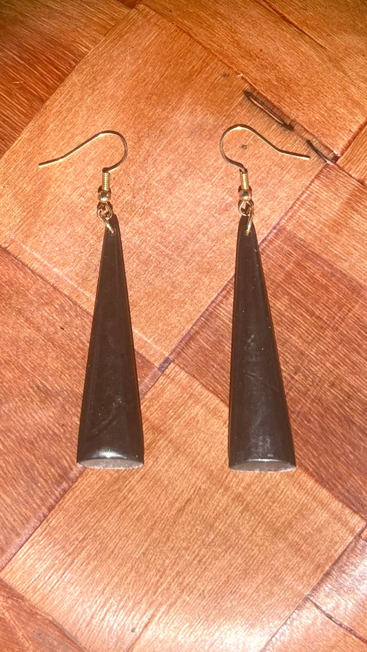 Black Pounamu Earrings